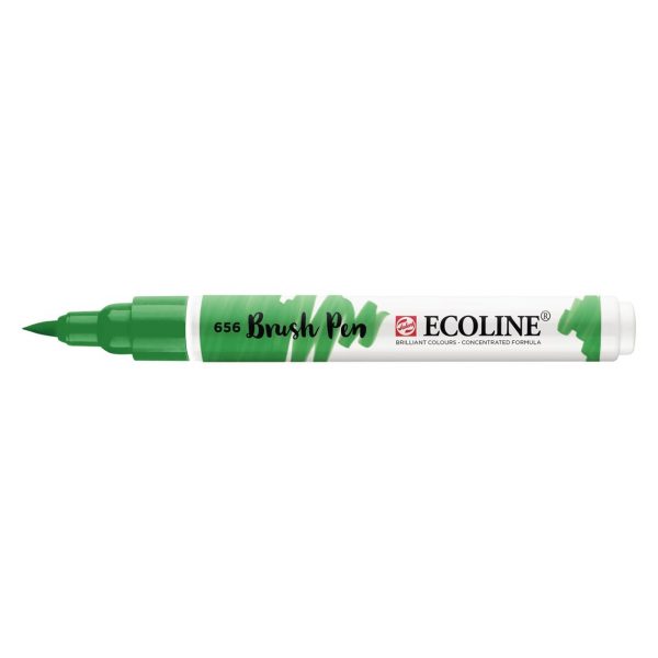 Акварелен маркер четка Ecoline Зелен
