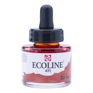 Течен акварел Печена Сиена 411 Ecoline Talens 30мл