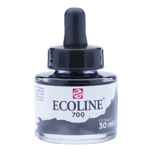 Течен акварел Черен Ecoline Talens 30мл