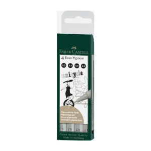 Faber-Castell Тънкописец Ecco Pigment, 4 броя