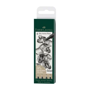 Faber-Castell Тънкописец Pitt Artist Pen, № 199, черен, 4 броя